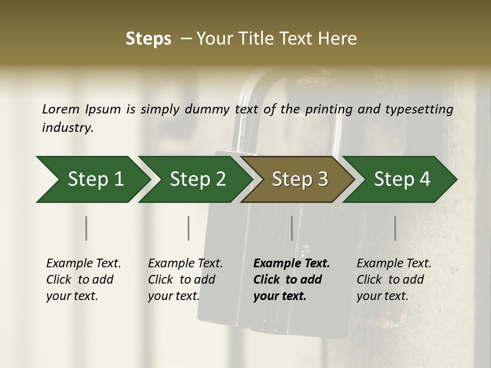 A Padlock On A Door With The Words Name Of Presentation On It PowerPoint Template