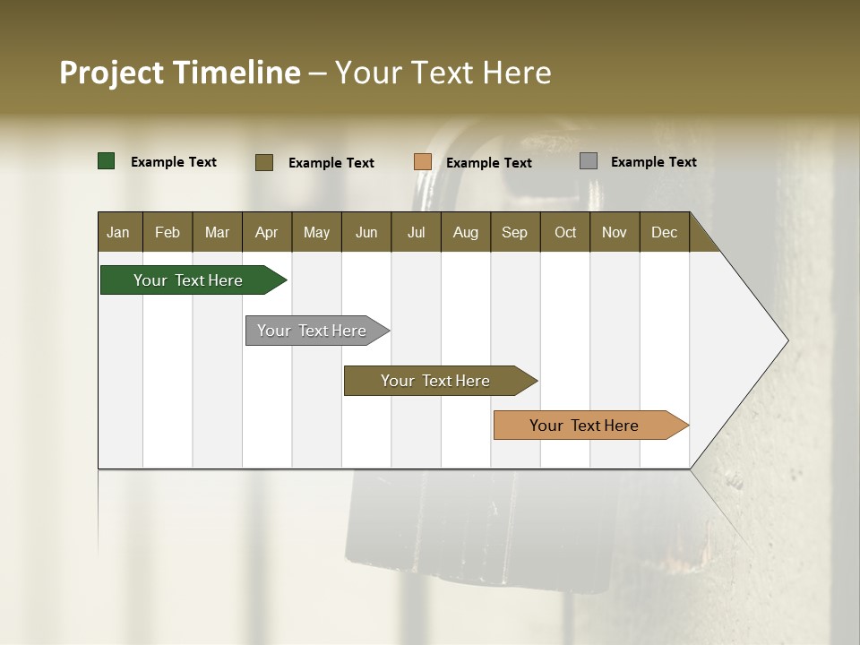 A Padlock On A Door With The Words Name Of Presentation On It PowerPoint Template