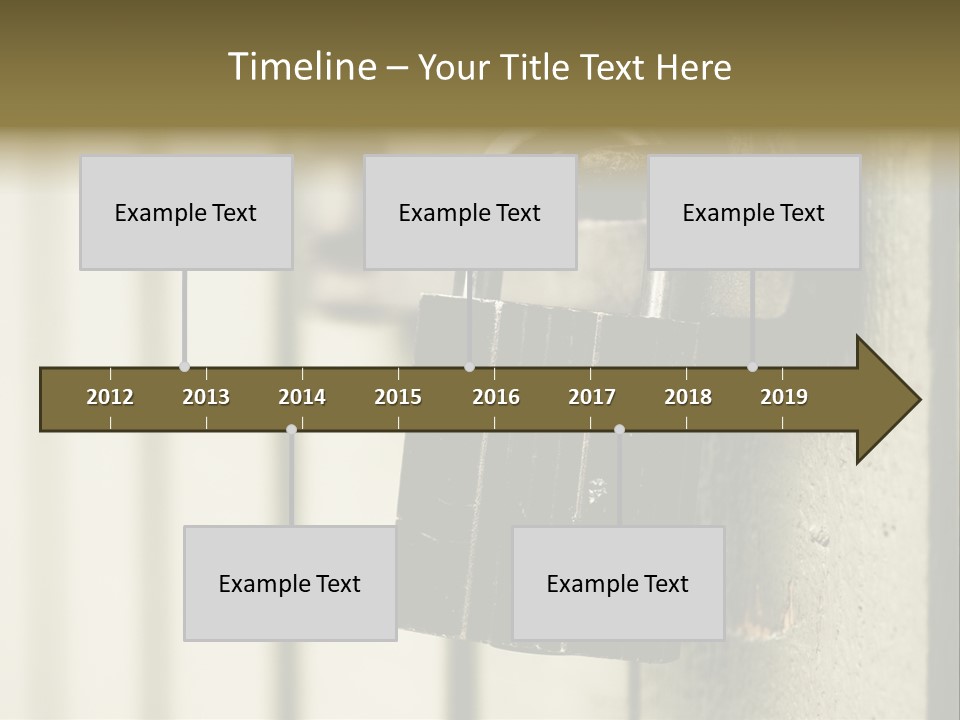 A Padlock On A Door With The Words Name Of Presentation On It PowerPoint Template