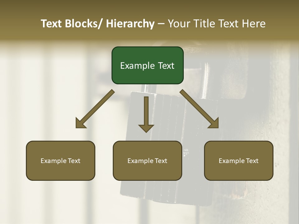 A Padlock On A Door With The Words Name Of Presentation On It PowerPoint Template