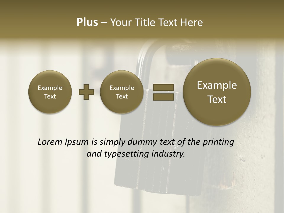 A Padlock On A Door With The Words Name Of Presentation On It PowerPoint Template