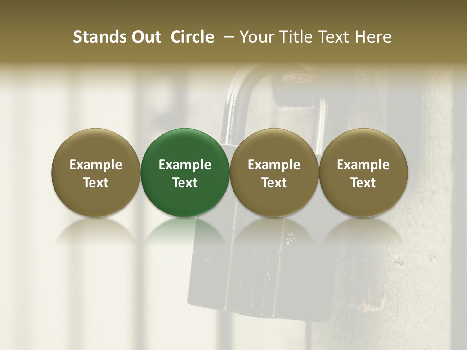 A Padlock On A Door With The Words Name Of Presentation On It PowerPoint Template