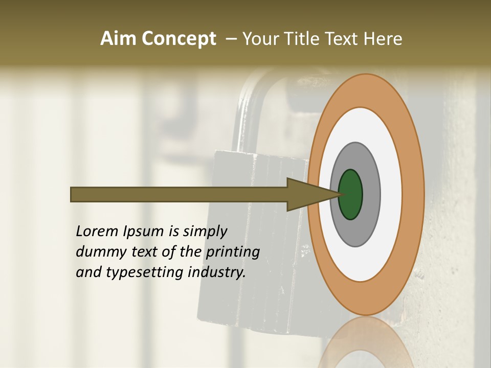 A Padlock On A Door With The Words Name Of Presentation On It PowerPoint Template