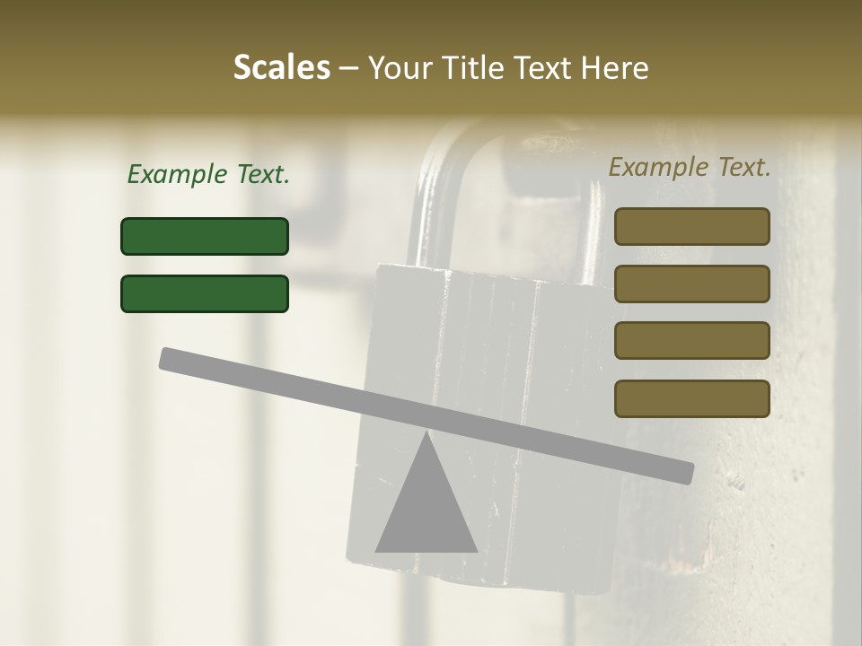 A Padlock On A Door With The Words Name Of Presentation On It PowerPoint Template