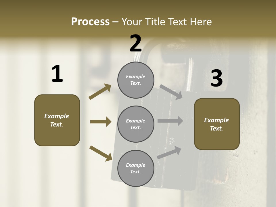 A Padlock On A Door With The Words Name Of Presentation On It PowerPoint Template