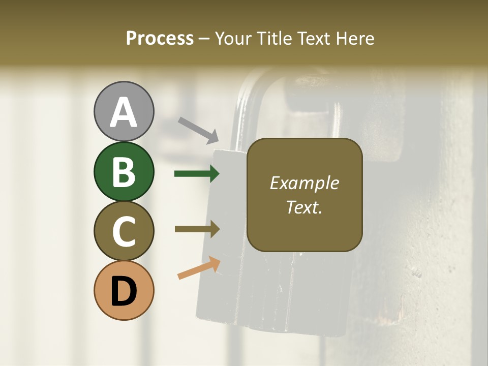A Padlock On A Door With The Words Name Of Presentation On It PowerPoint Template