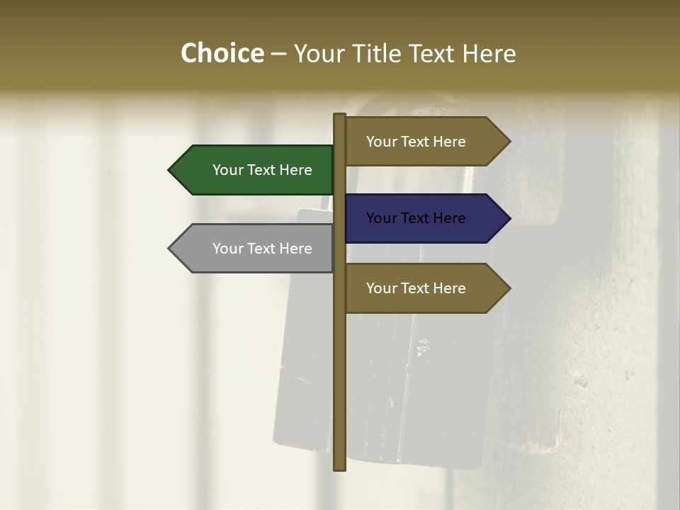 A Padlock On A Door With The Words Name Of Presentation On It PowerPoint Template