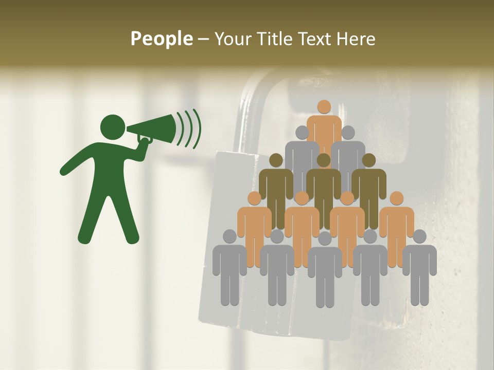 A Padlock On A Door With The Words Name Of Presentation On It PowerPoint Template