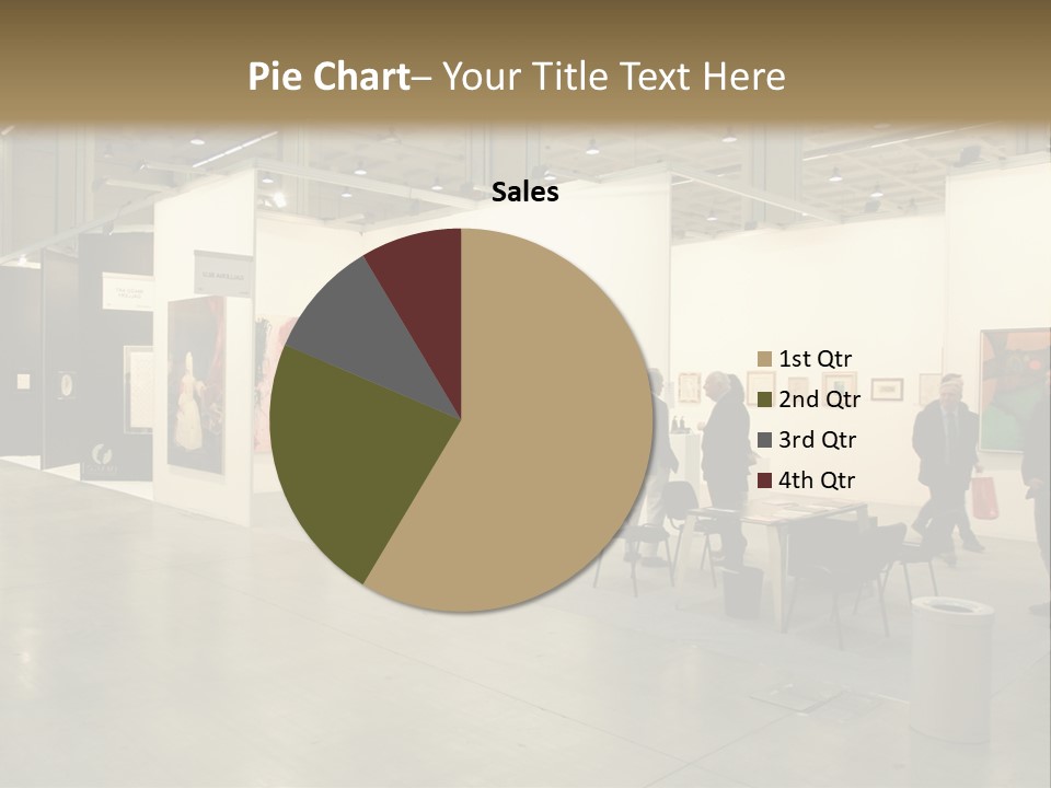 A Group Of People Standing Around A Room PowerPoint Template