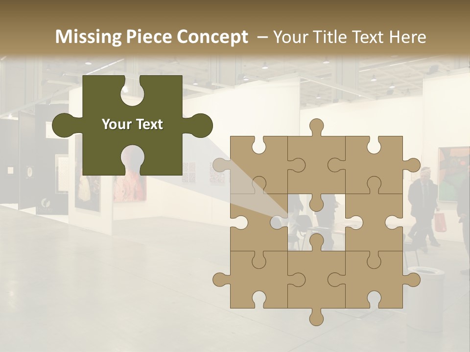 A Group Of People Standing Around A Room PowerPoint Template