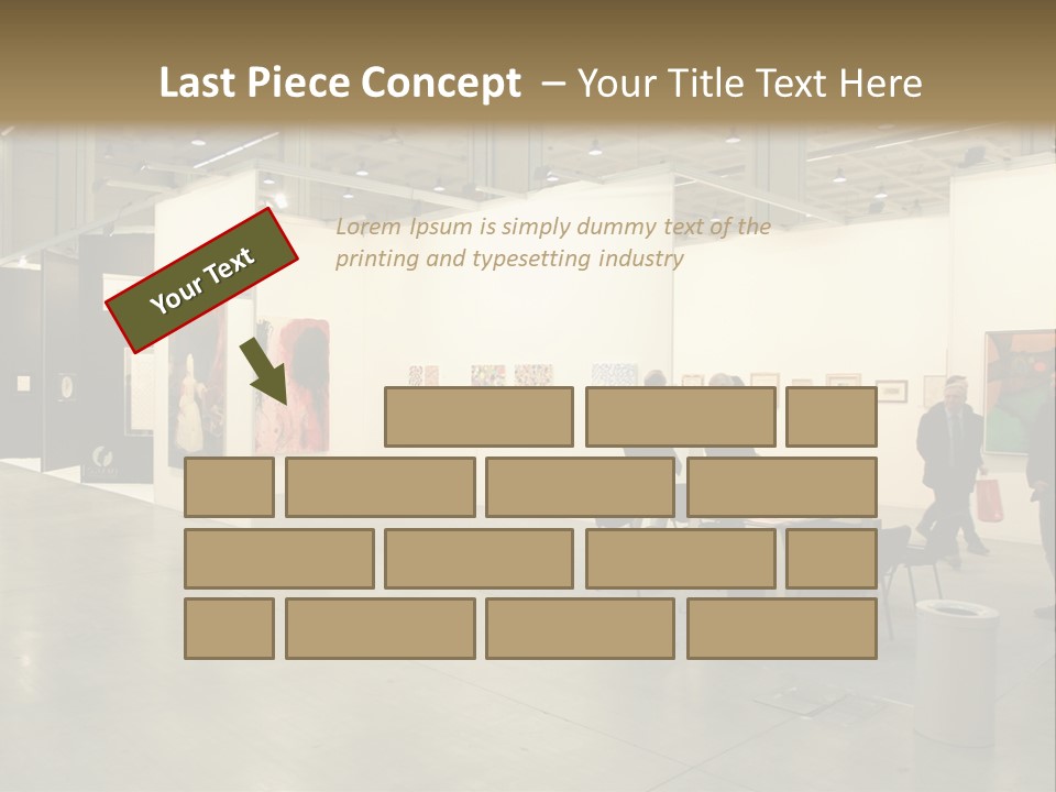 A Group Of People Standing Around A Room PowerPoint Template