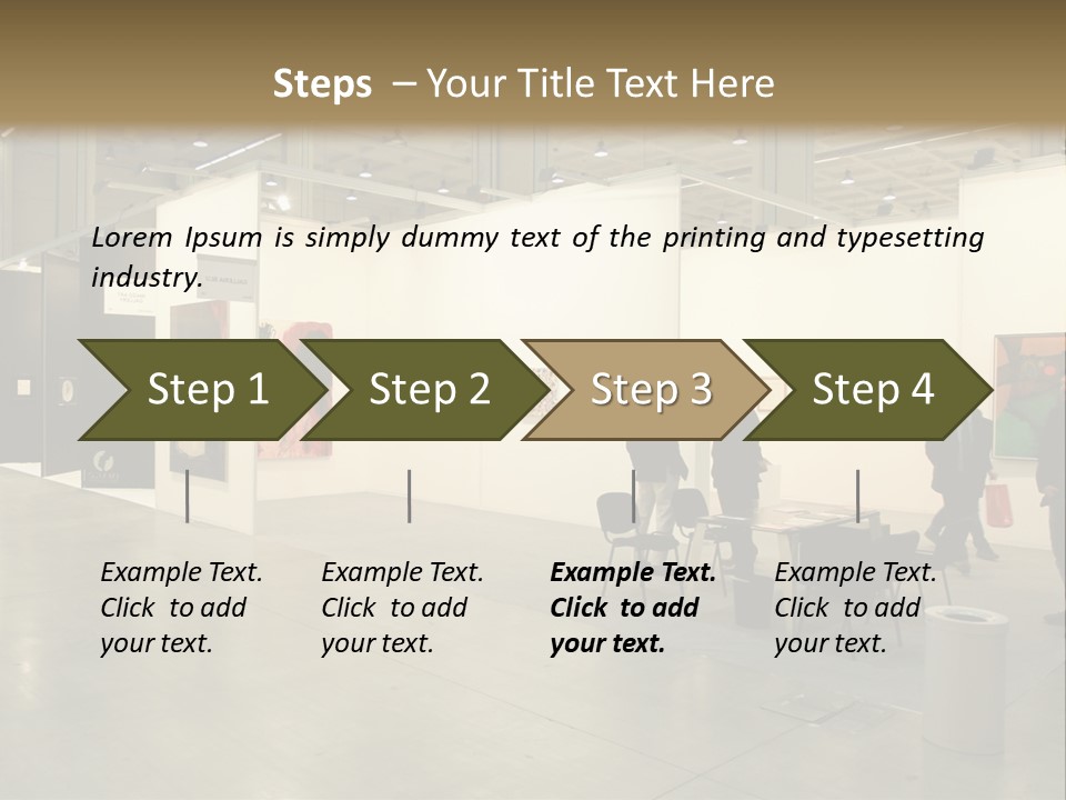 A Group Of People Standing Around A Room PowerPoint Template