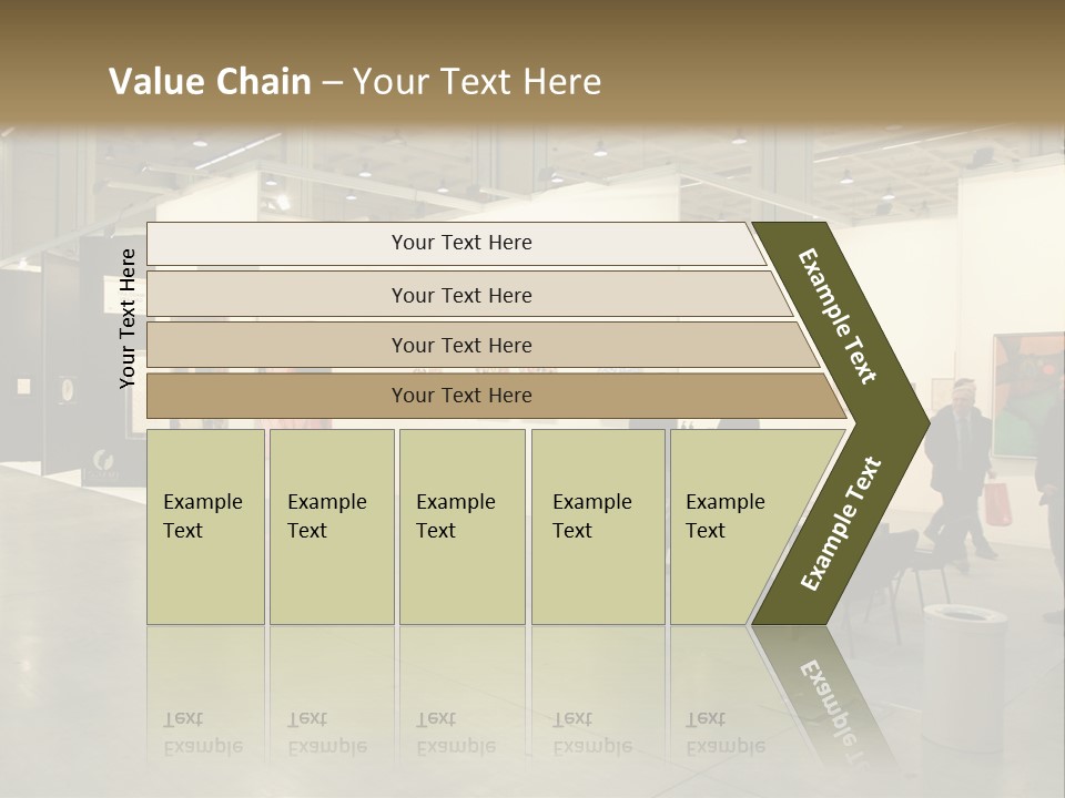 A Group Of People Standing Around A Room PowerPoint Template