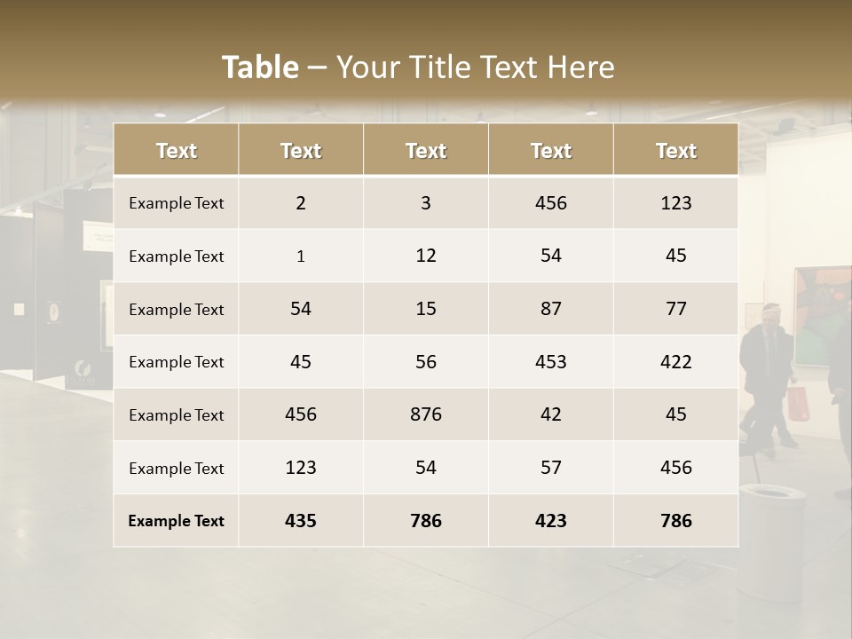 A Group Of People Standing Around A Room PowerPoint Template