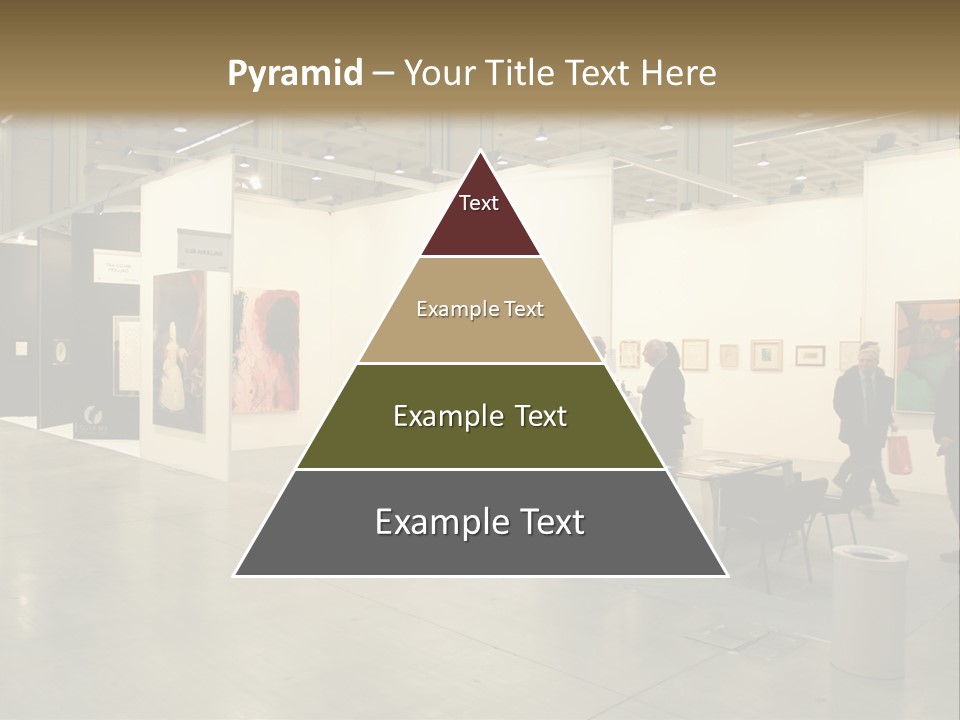 A Group Of People Standing Around A Room PowerPoint Template