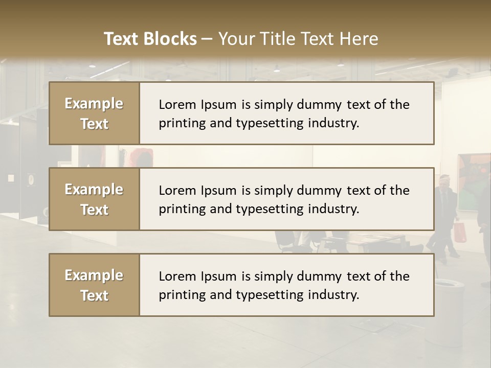 A Group Of People Standing Around A Room PowerPoint Template