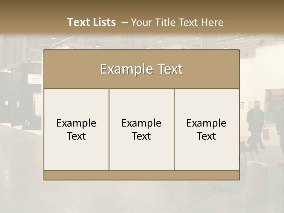 A Group Of People Standing Around A Room PowerPoint Template
