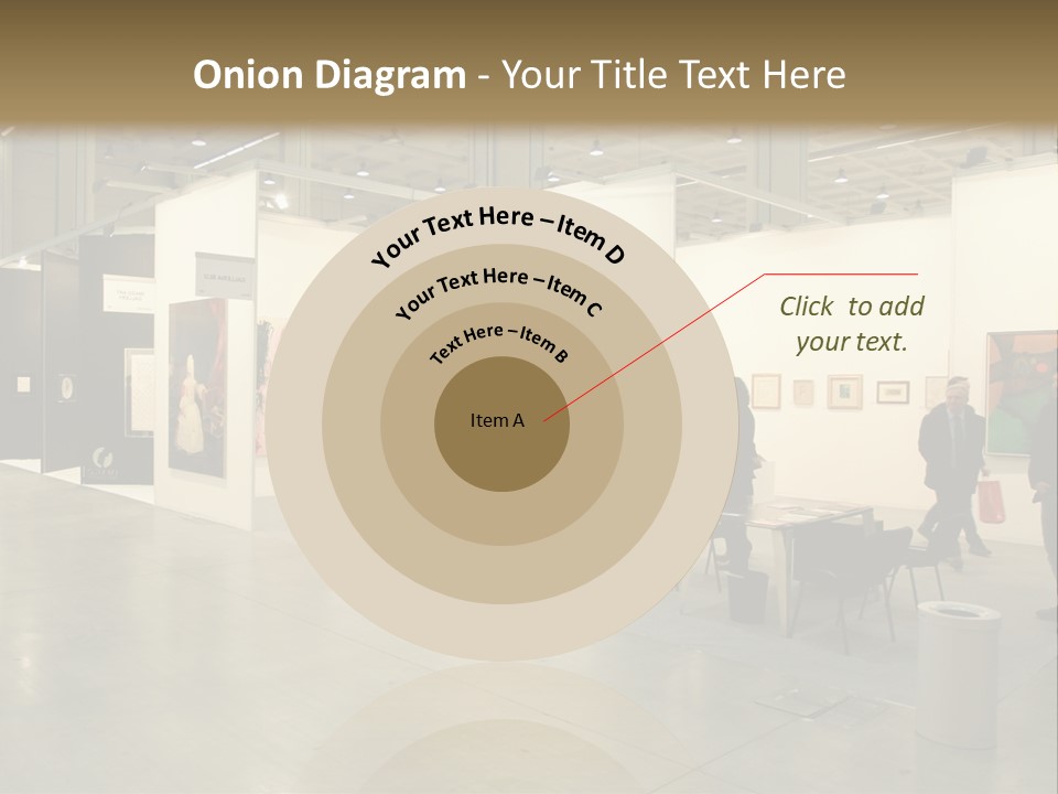 A Group Of People Standing Around A Room PowerPoint Template