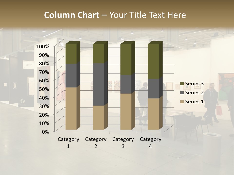 A Group Of People Standing Around A Room PowerPoint Template