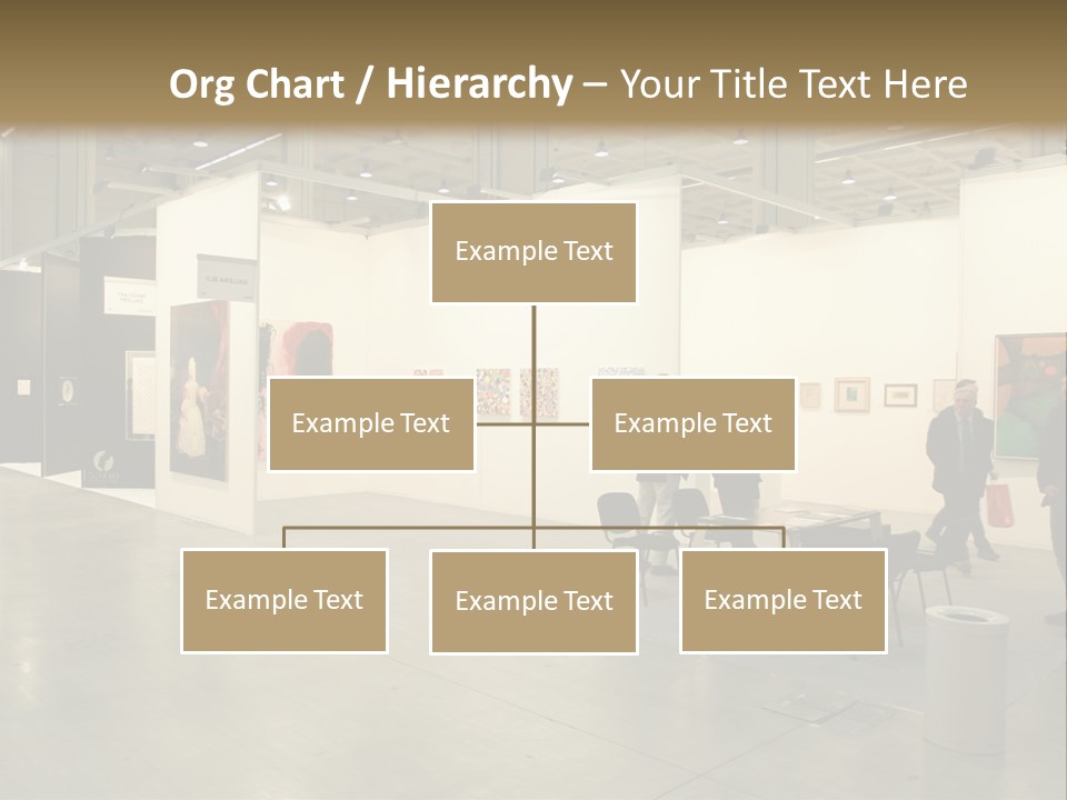 A Group Of People Standing Around A Room PowerPoint Template