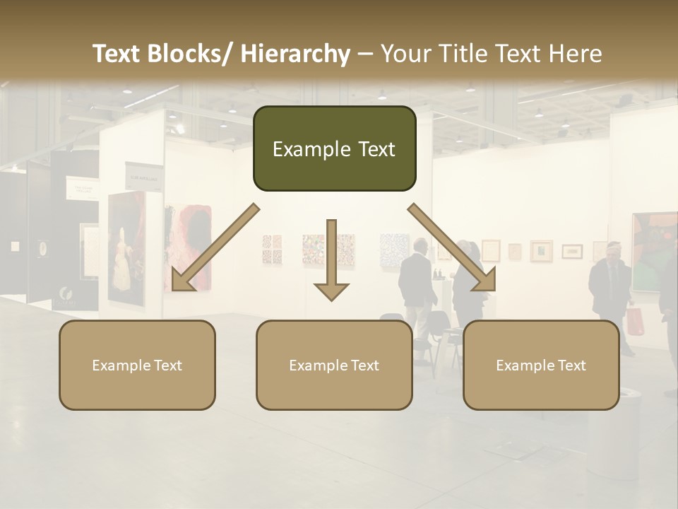 A Group Of People Standing Around A Room PowerPoint Template