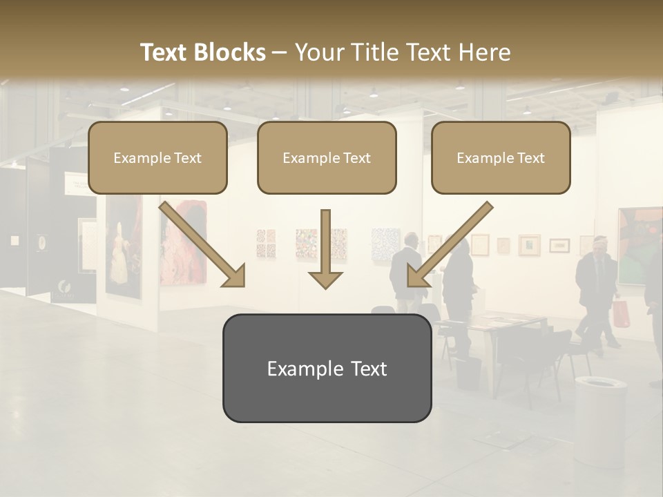 A Group Of People Standing Around A Room PowerPoint Template