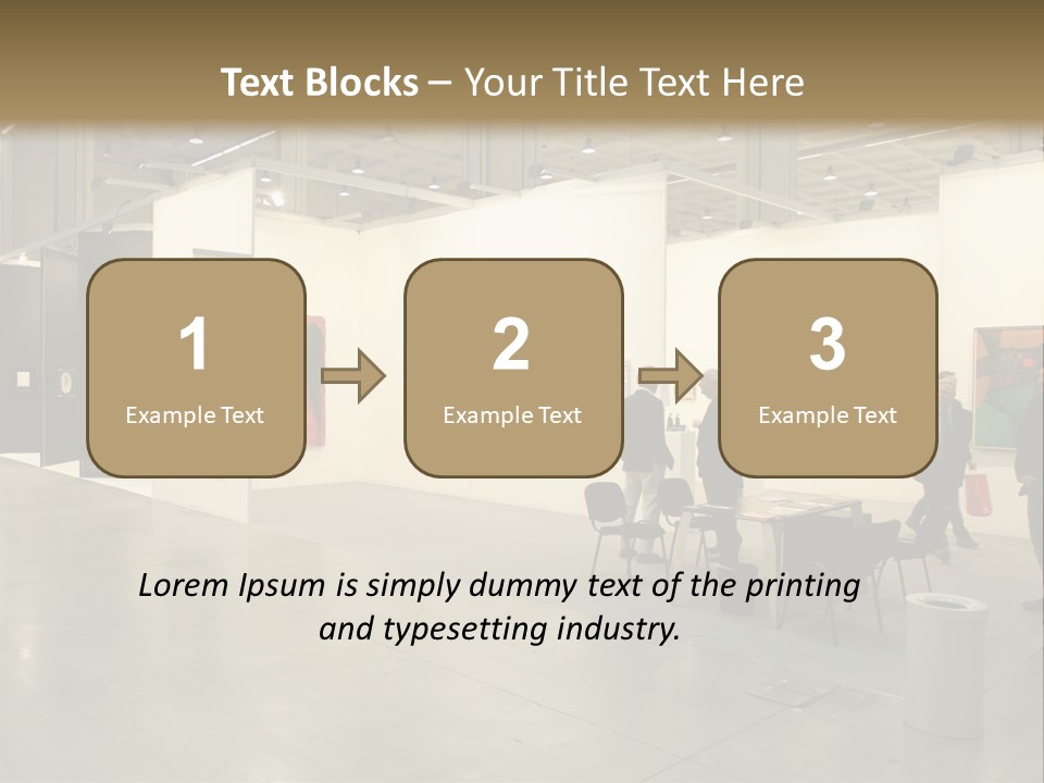 A Group Of People Standing Around A Room PowerPoint Template