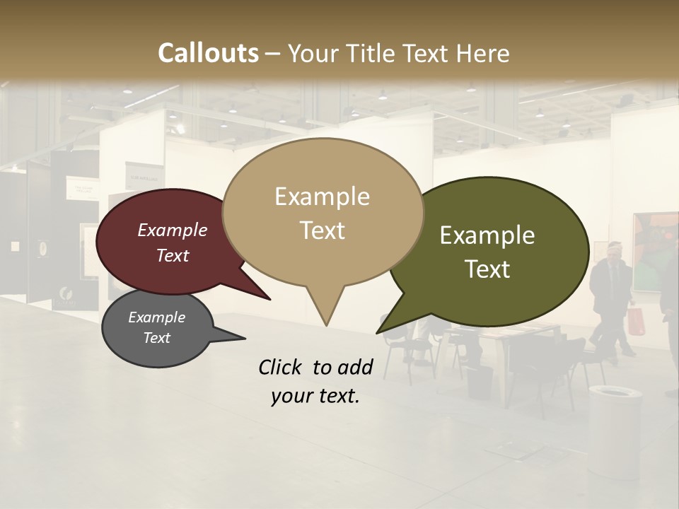 A Group Of People Standing Around A Room PowerPoint Template