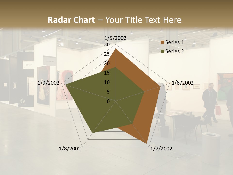 A Group Of People Standing Around A Room PowerPoint Template