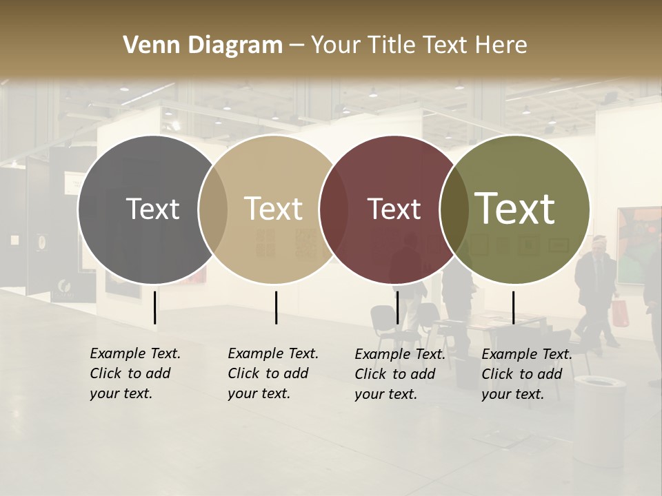 A Group Of People Standing Around A Room PowerPoint Template