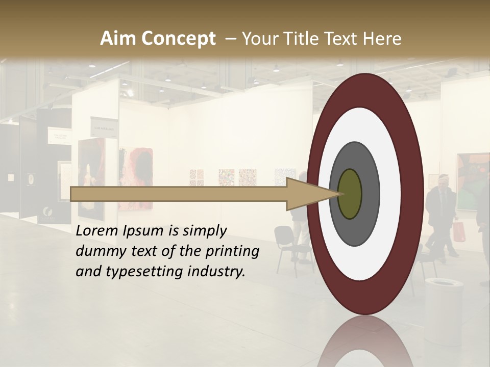 A Group Of People Standing Around A Room PowerPoint Template