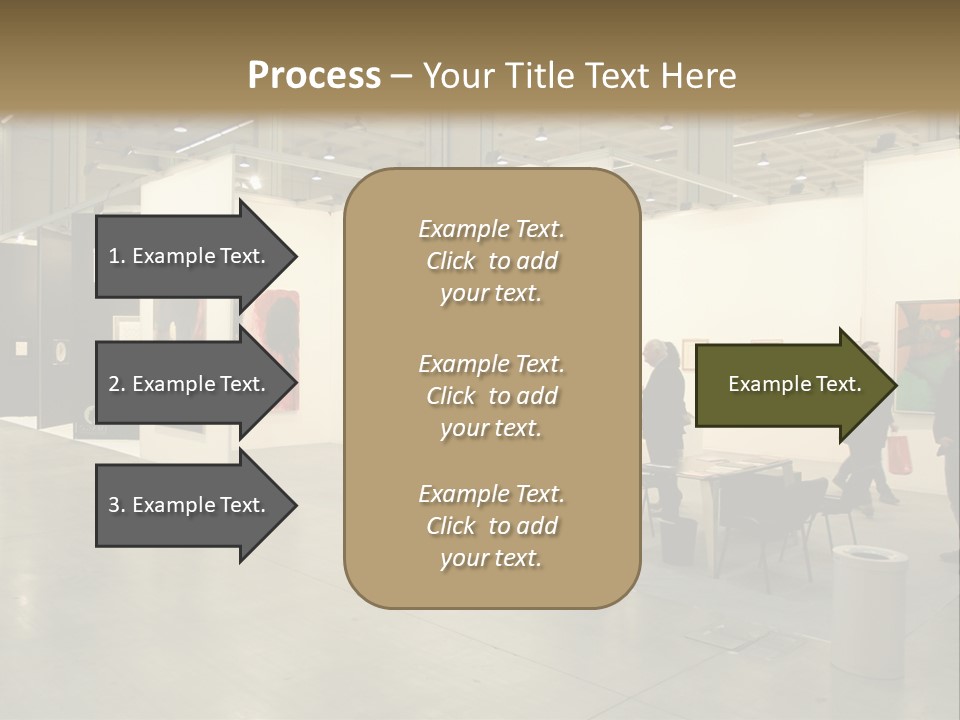 A Group Of People Standing Around A Room PowerPoint Template