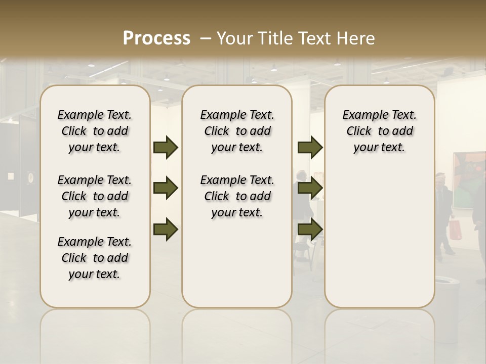 A Group Of People Standing Around A Room PowerPoint Template