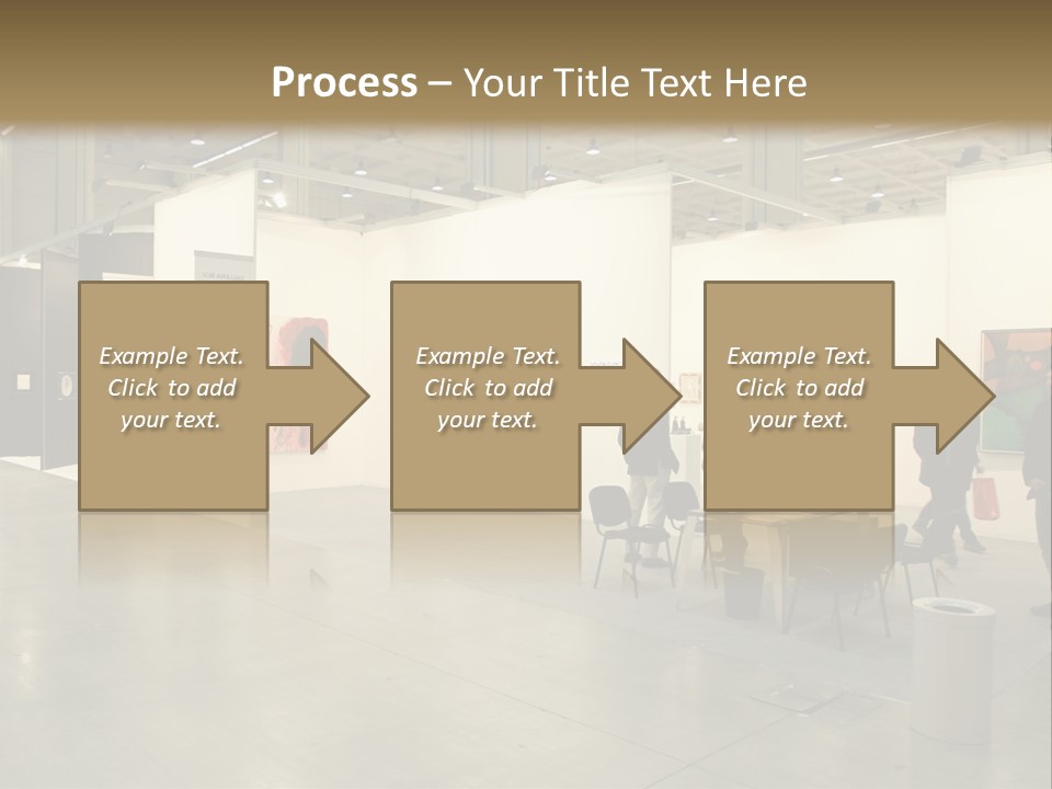 A Group Of People Standing Around A Room PowerPoint Template