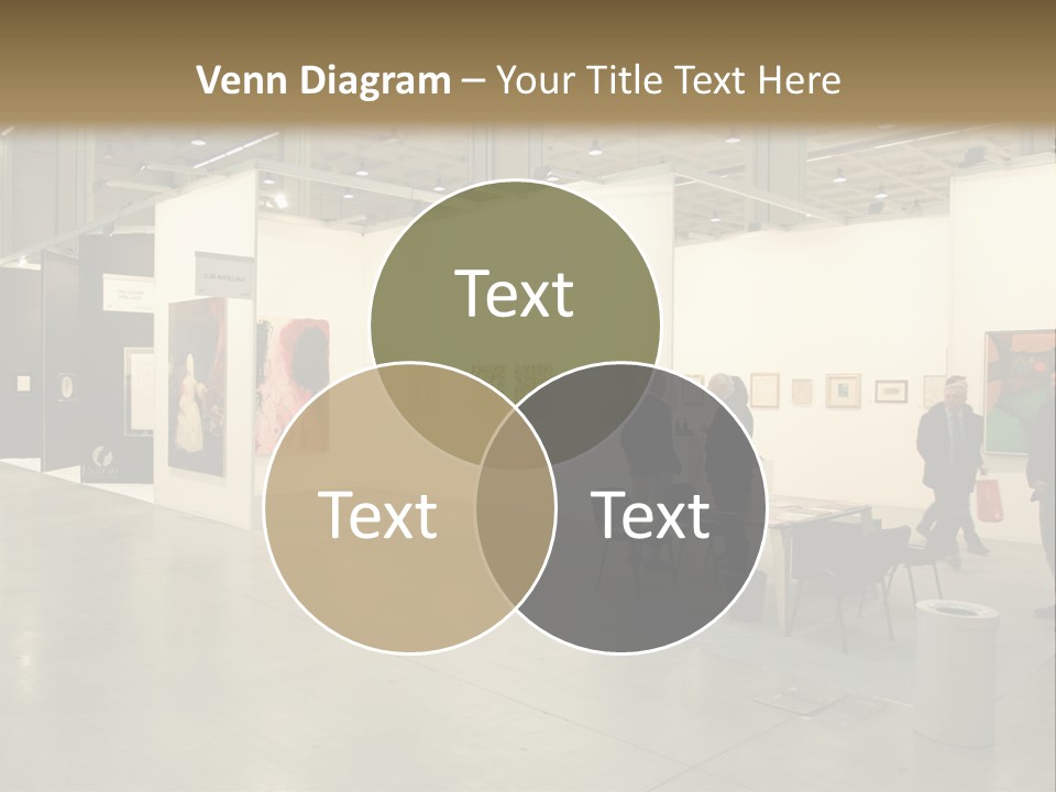 A Group Of People Standing Around A Room PowerPoint Template