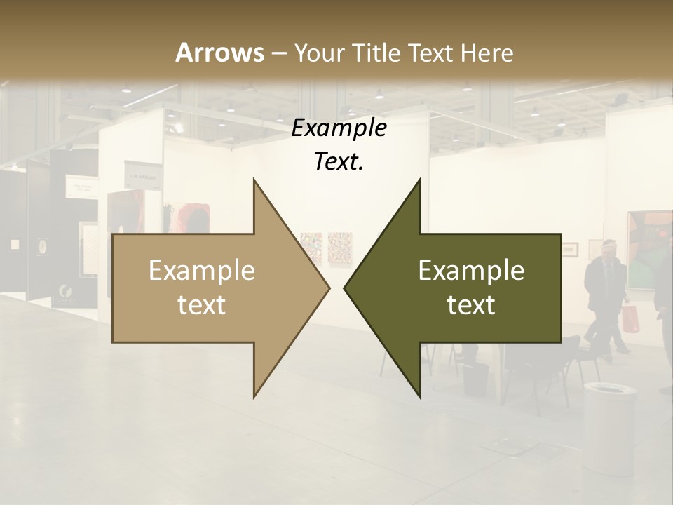 A Group Of People Standing Around A Room PowerPoint Template