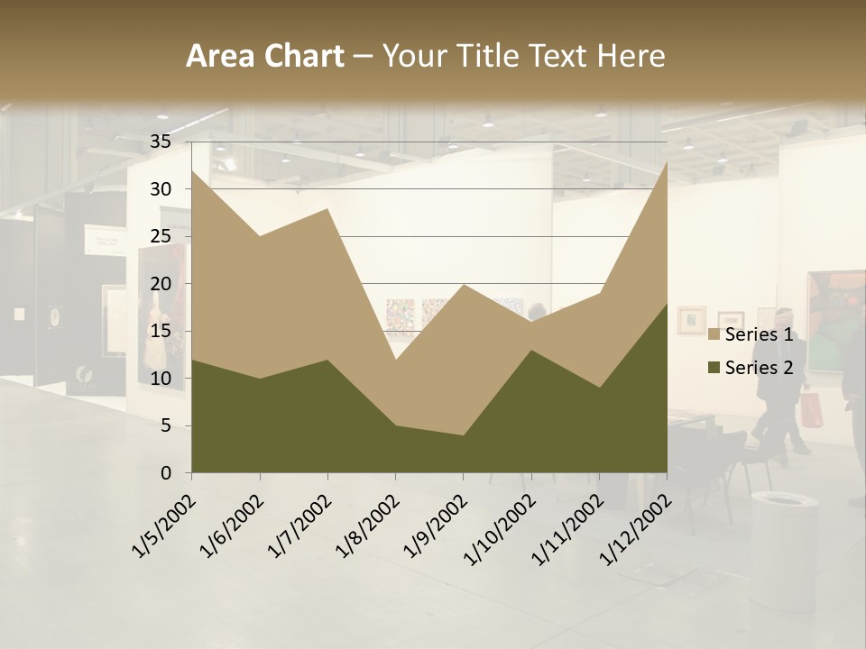 A Group Of People Standing Around A Room PowerPoint Template