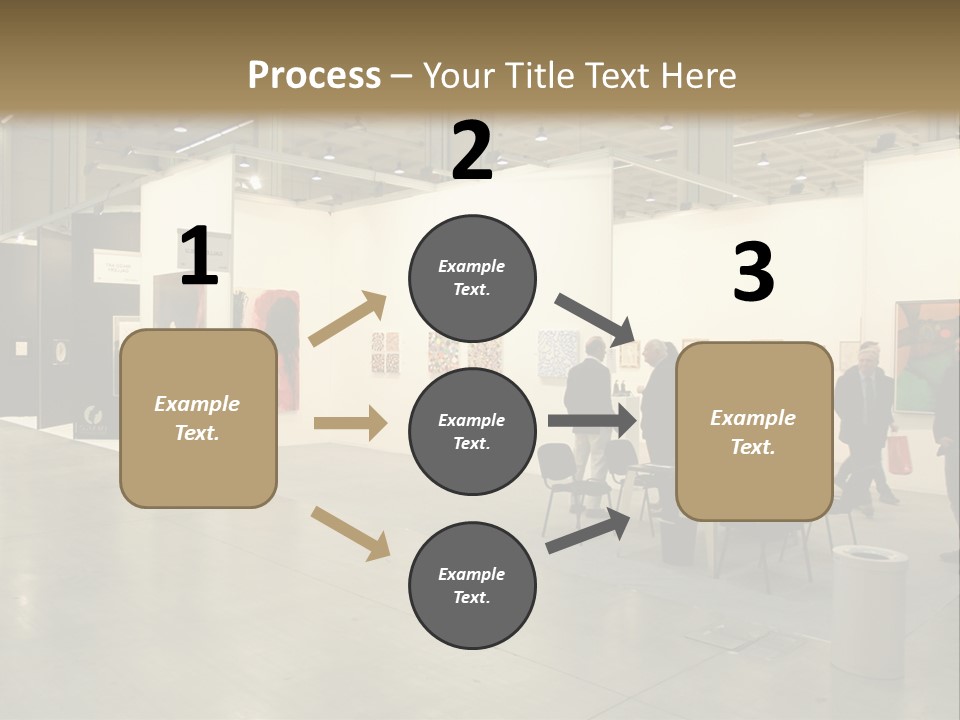 A Group Of People Standing Around A Room PowerPoint Template