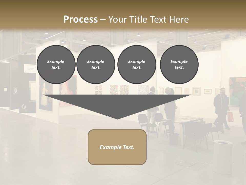A Group Of People Standing Around A Room PowerPoint Template