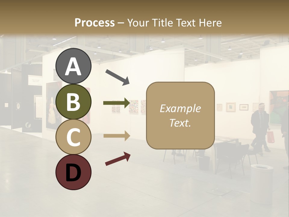 A Group Of People Standing Around A Room PowerPoint Template