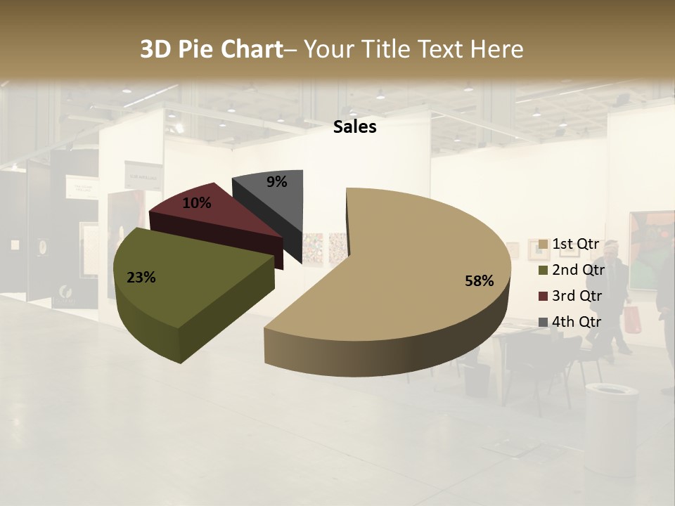 A Group Of People Standing Around A Room PowerPoint Template