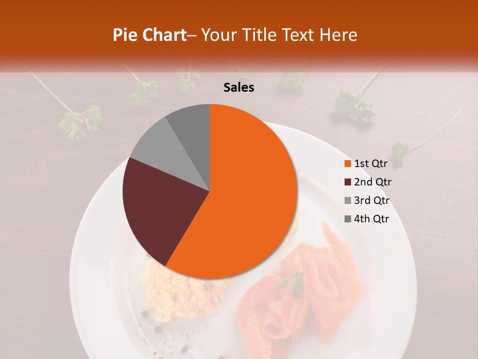 A Plate Of Food On A Wooden Table PowerPoint Template