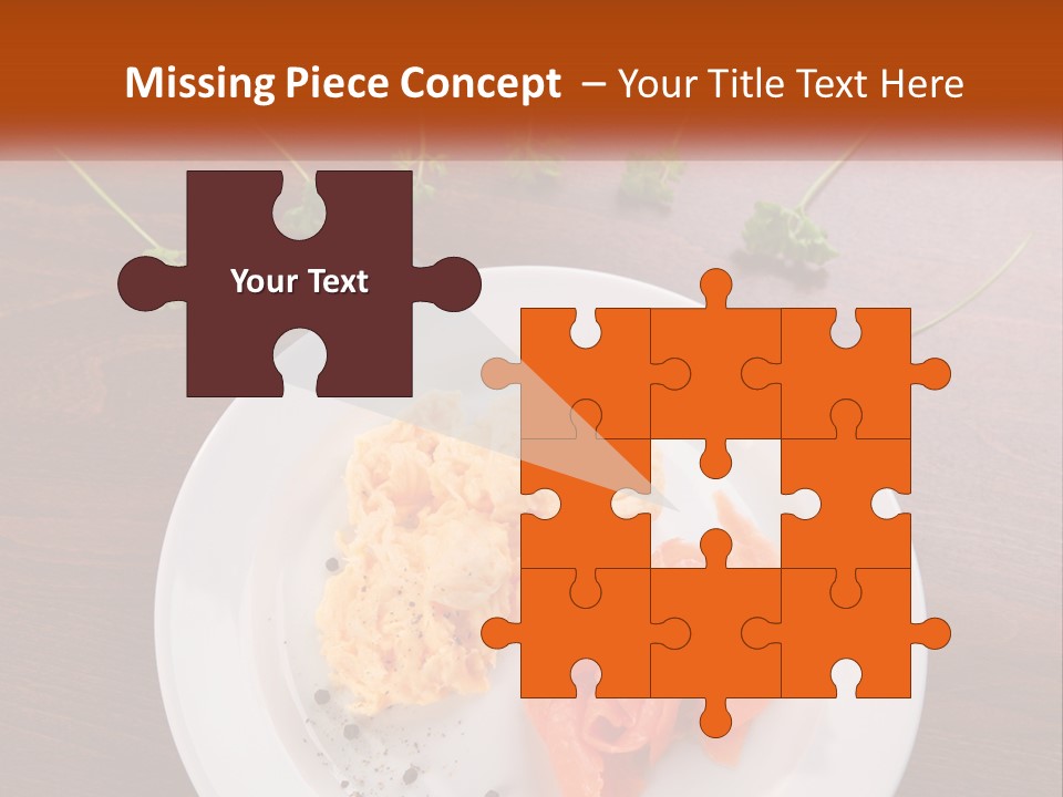 A Plate Of Food On A Wooden Table PowerPoint Template