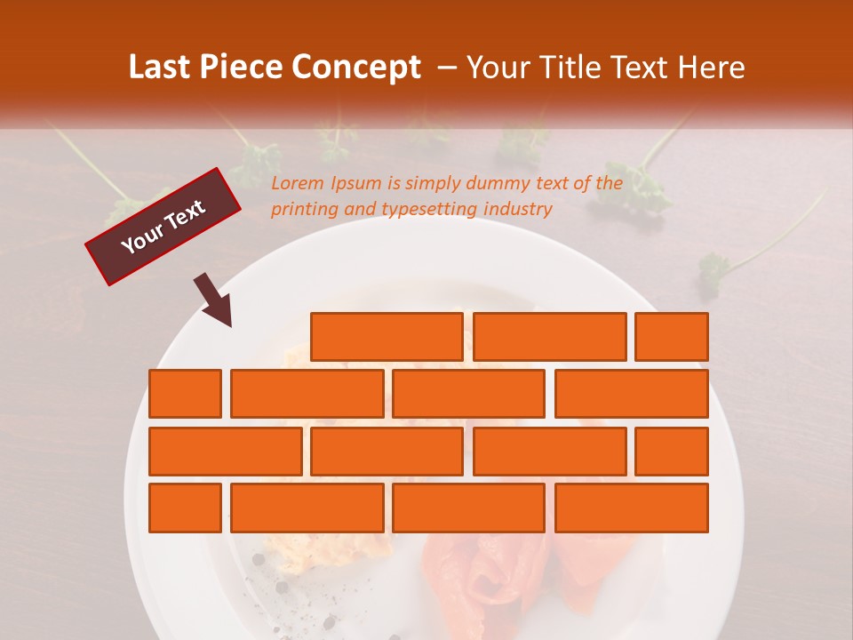 A Plate Of Food On A Wooden Table PowerPoint Template