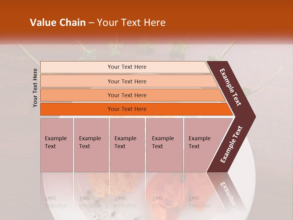 A Plate Of Food On A Wooden Table PowerPoint Template