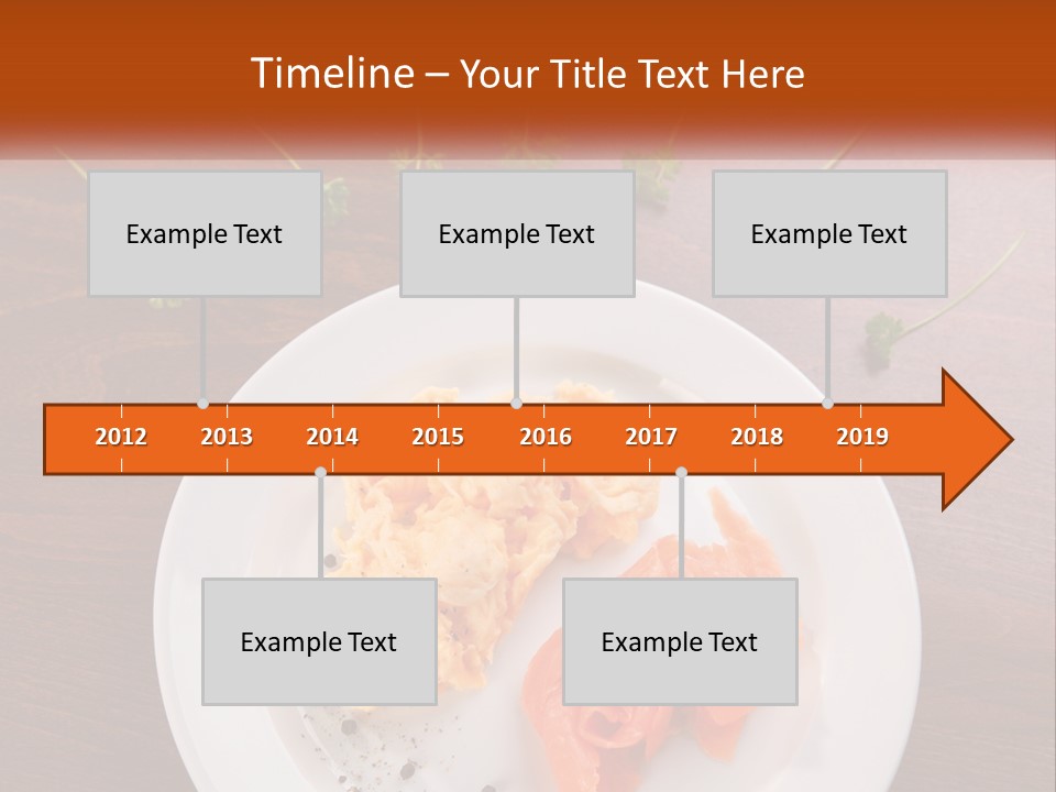 A Plate Of Food On A Wooden Table PowerPoint Template