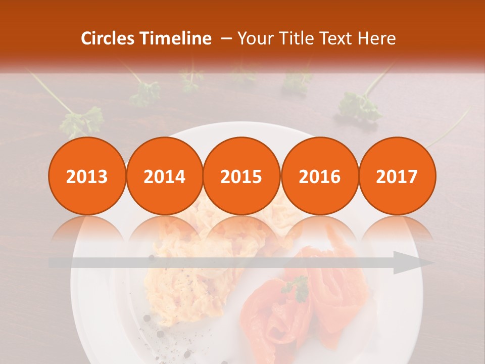 A Plate Of Food On A Wooden Table PowerPoint Template