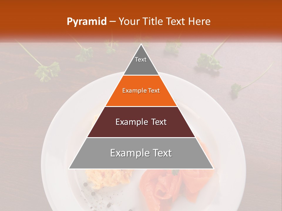A Plate Of Food On A Wooden Table PowerPoint Template
