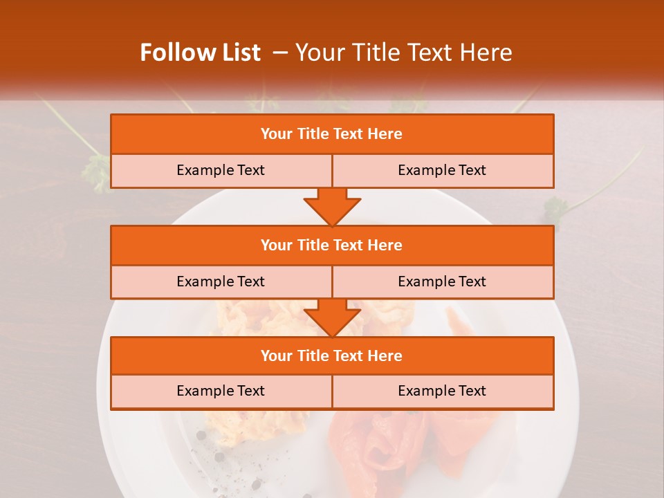 A Plate Of Food On A Wooden Table PowerPoint Template