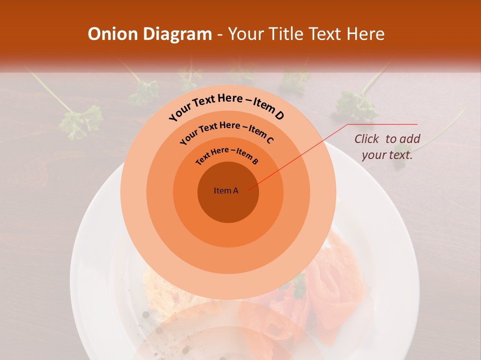 A Plate Of Food On A Wooden Table PowerPoint Template